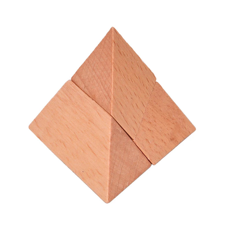 3D Wooden Pyramid Brain Teaser Puzzle