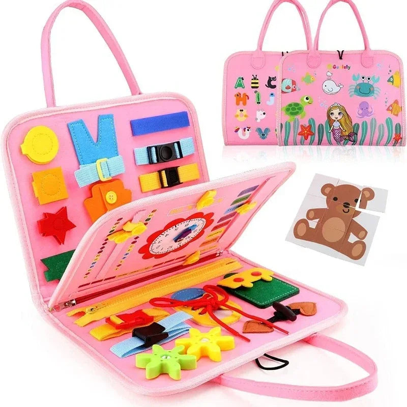Felt Busy Board Activity Book for Kids Ages 3 to 6