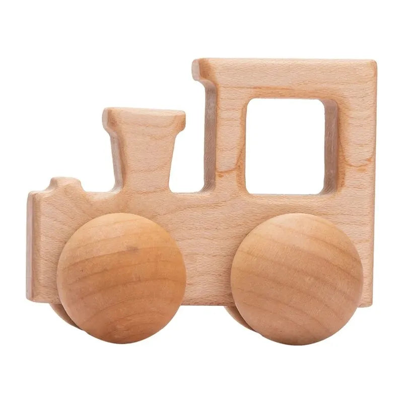 Wooden Push Along Vehicle Toy for Kids Ages 3 Plus