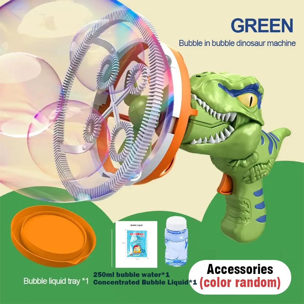 Dinosaur Automatic Bubble Gun for Kids