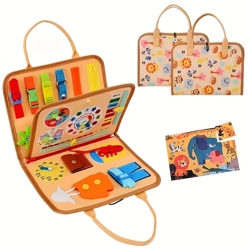 Toddler Busy Book with Animals and Life Skills