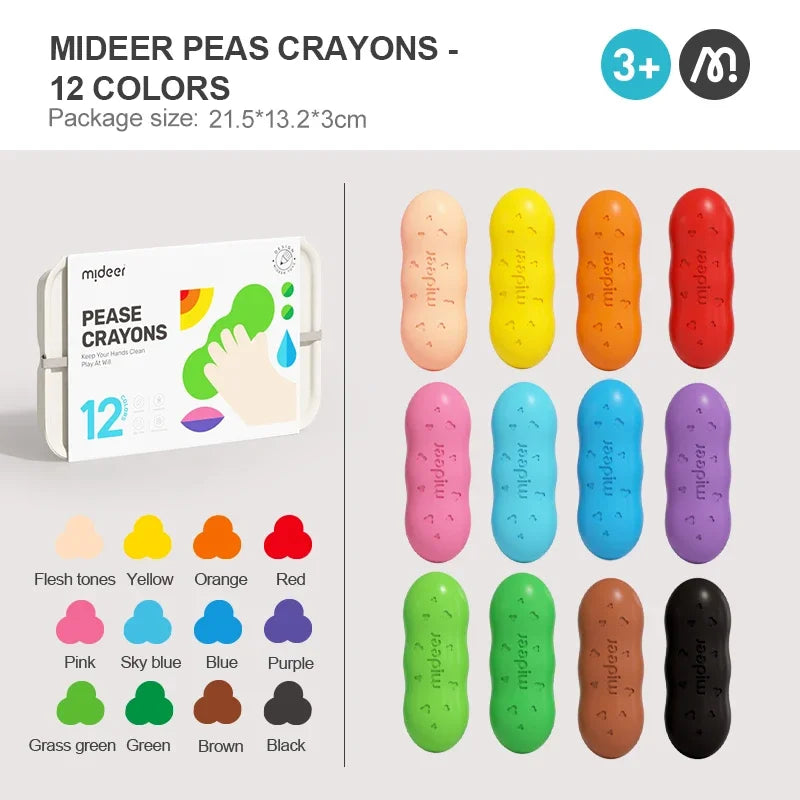 Chunky Crayon Set for Kids – 8, 12 or 24 Colors
