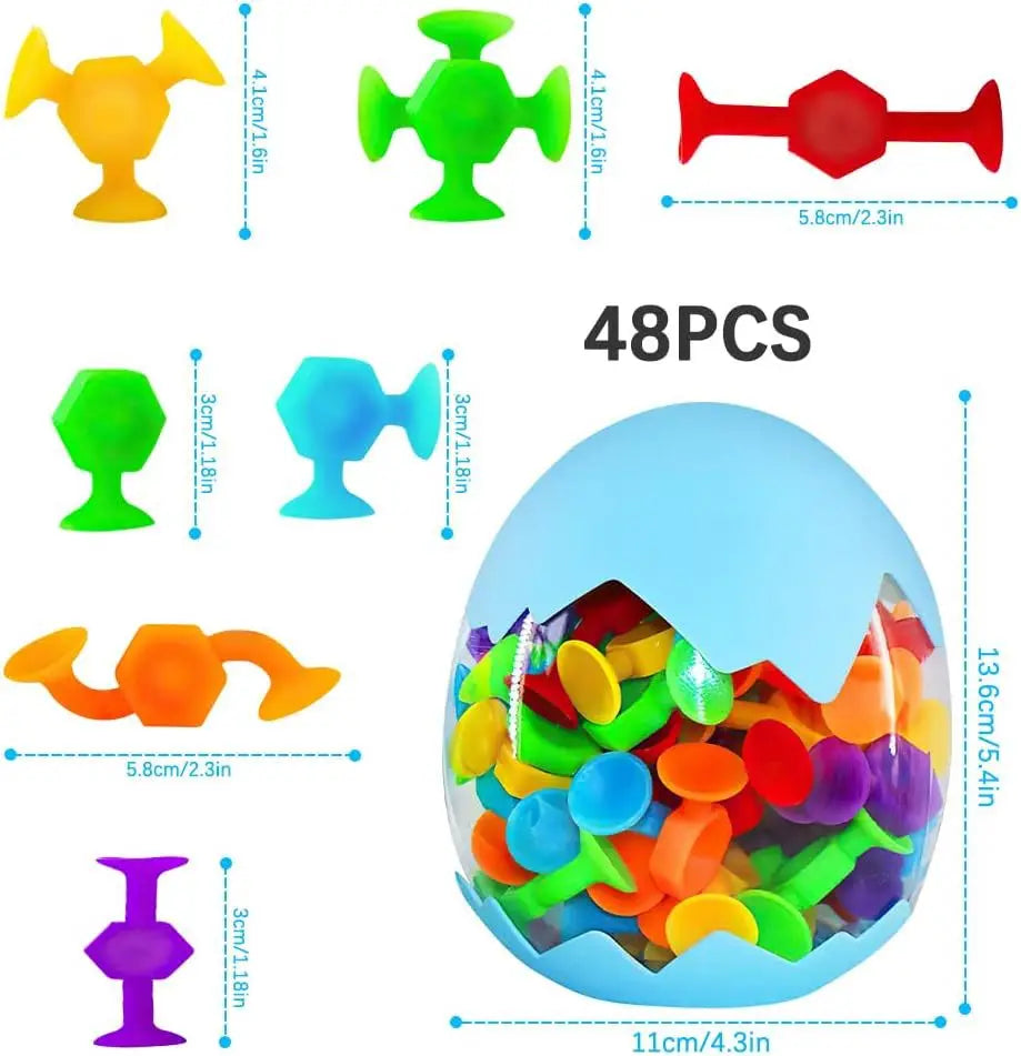 Silicone Suction Building Sensory Toy Set for Kids