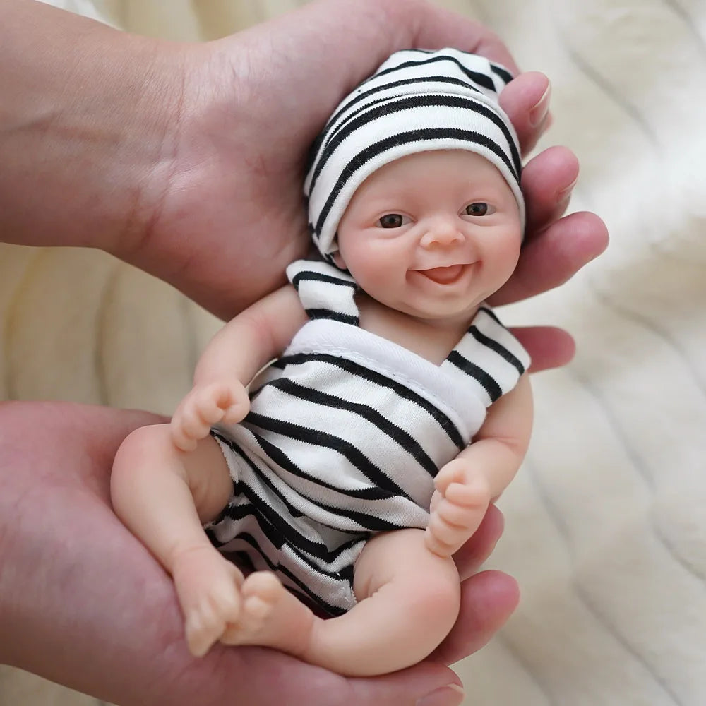 7 Inch Full Silicone Mini Reborn Baby Doll