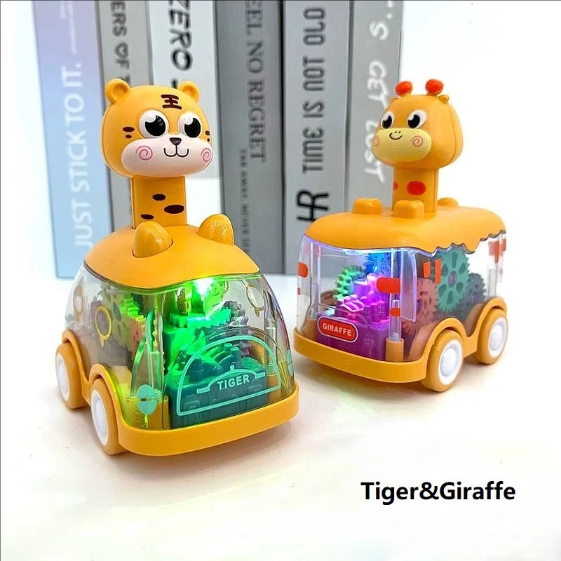 Light Up Press and Go Animal Car Toy