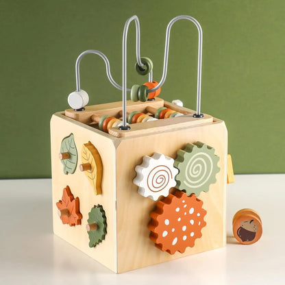 6-in-1 Activity Cube with Bead Maze and Shape Sorter