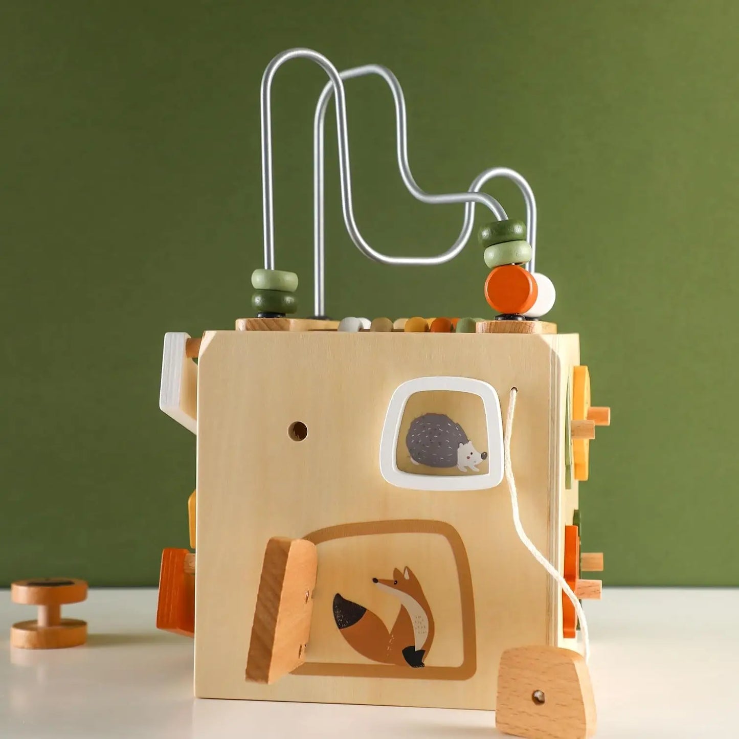6-in-1 Activity Cube with Bead Maze and Shape Sorter