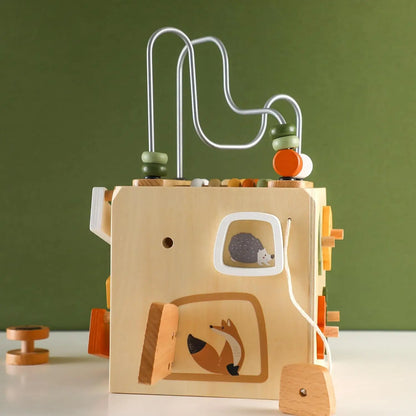 6-in-1 Activity Cube with Bead Maze and Shape Sorter