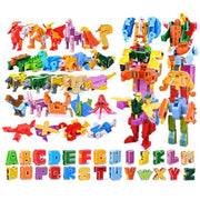 26 Piece Alphabet Transforming Robot Toy Set