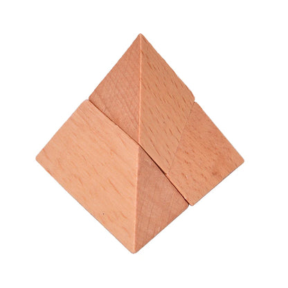 3D Wooden Pyramid Brain Teaser Puzzle