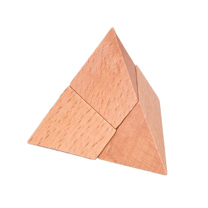 3D Wooden Pyramid Brain Teaser Puzzle