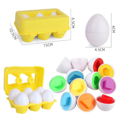 Matching Egg Shape and Color Puzzle Set for Kids