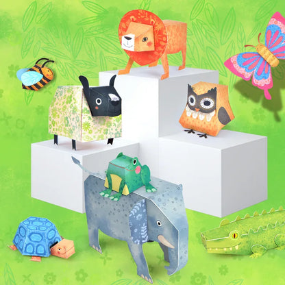 3D Animal Origami Paper Craft Kit for Kids