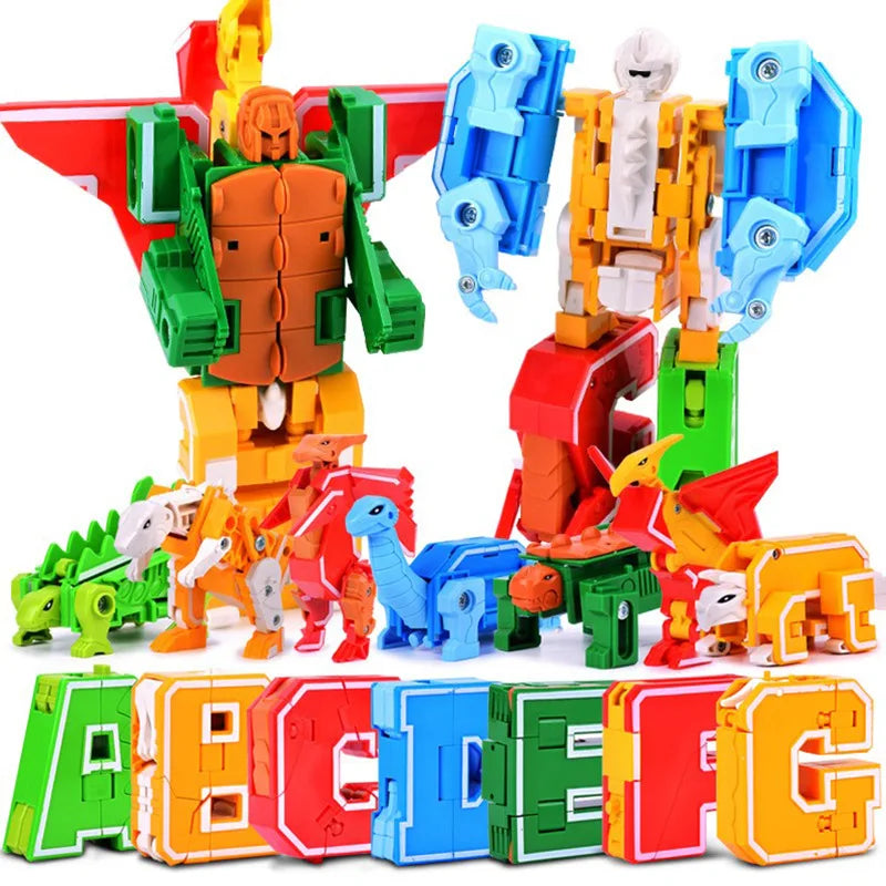 26 Piece Alphabet Transforming Robot Toy Set
