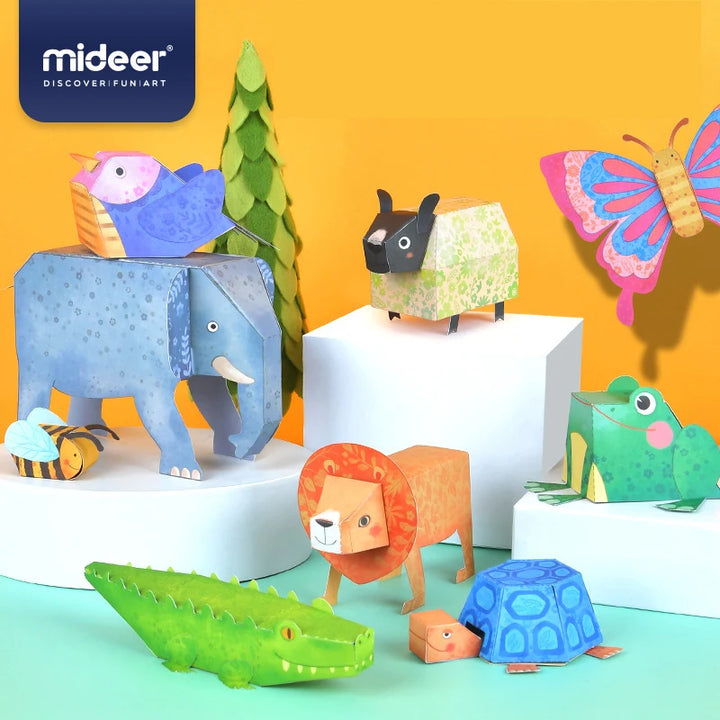 3D Animal Origami Paper Craft Kit for Kids