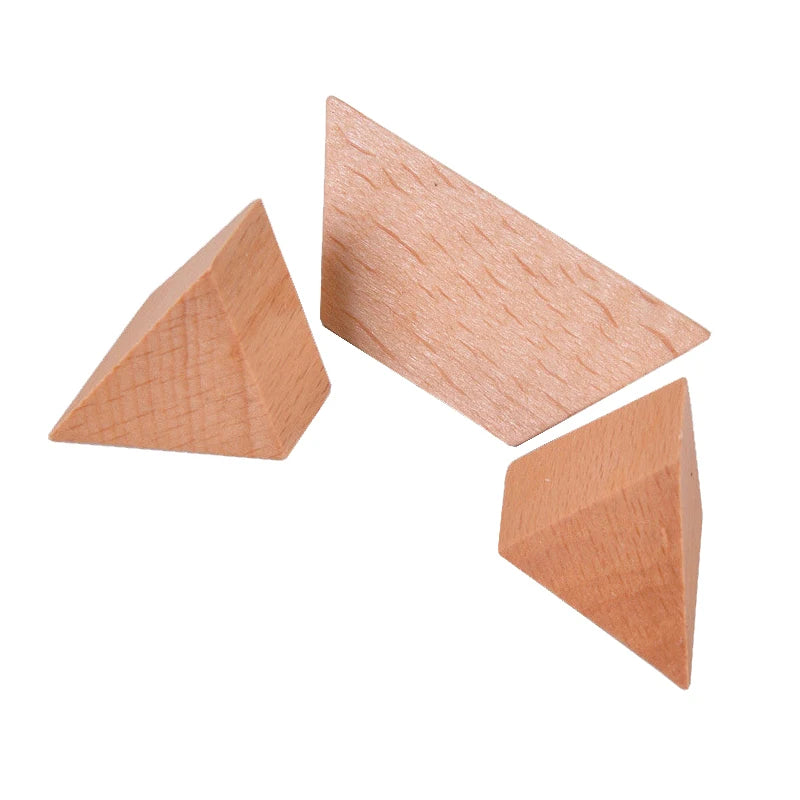 3D Wooden Pyramid Brain Teaser Puzzle