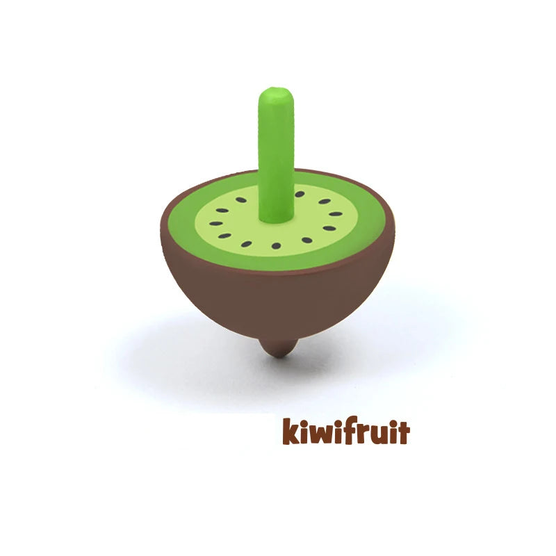 Wooden Fruit Spinning Top for Kids