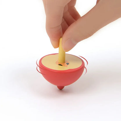 Wooden Fruit Spinning Top for Kids