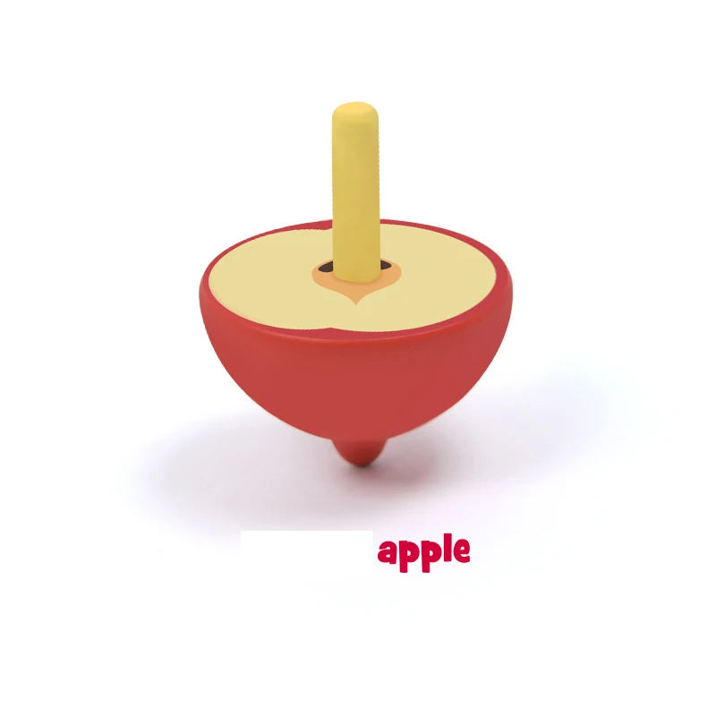 Wooden Fruit Spinning Top for Kids