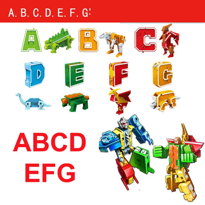 26 Piece Alphabet Transforming Robot Toy Set