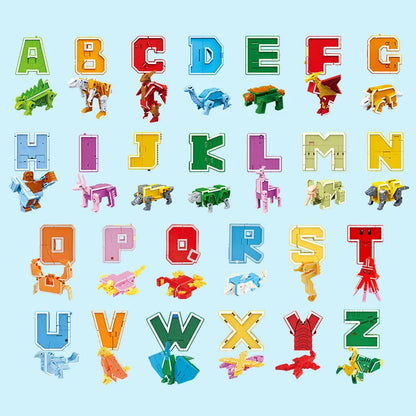 26 Piece Alphabet Transforming Robot Toy Set