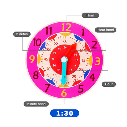 Wooden Time Learning Clock for Kids