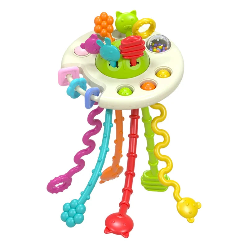 Silicone Pull String Sensory Activity Toy for Babies