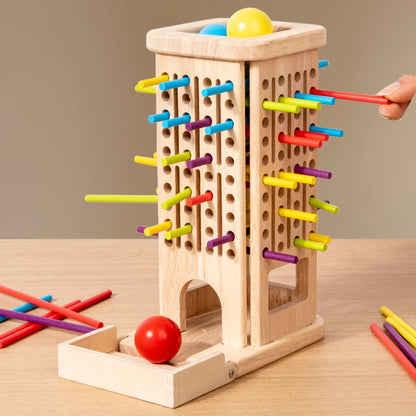 Wooden 3 in 1 Stick and Ball Strategy Game for Kids