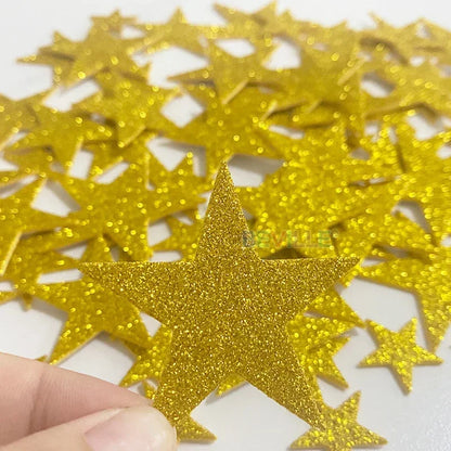 70 Piece Glitter Foam Star Sticker Set for Kids Crafts
