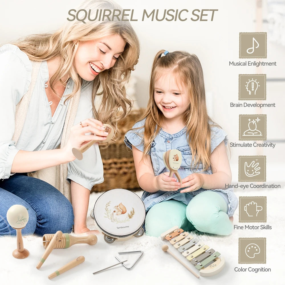 Wooden Musical Instrument Toys for Kids