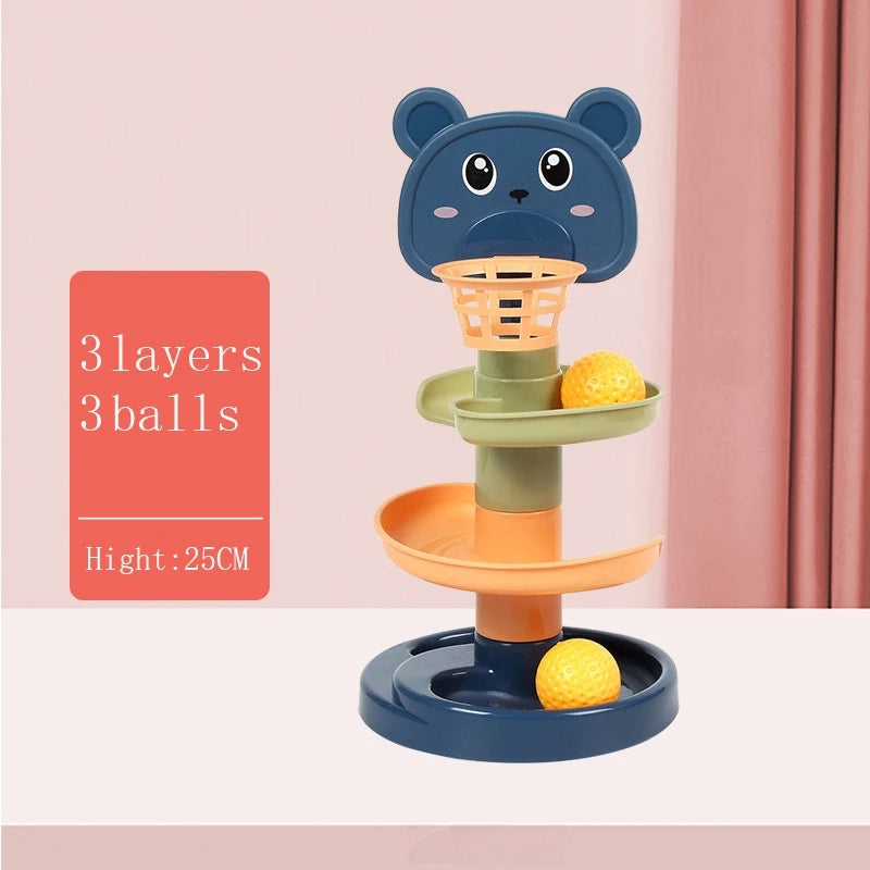 Animal Rolling Ball Drop Tower for Toddlers