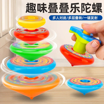 Five Layer Stacking Spinning Top Toy for Kids