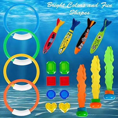 Colorful Pool Diving Toy Set for Kids
