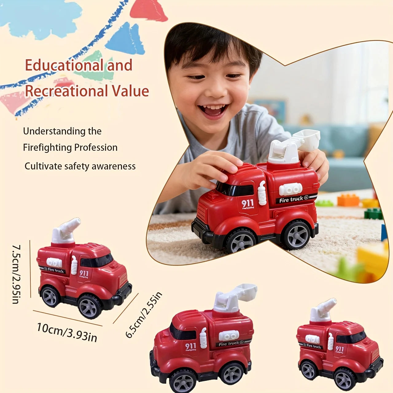Toddler Inertia Fire Truck Toy