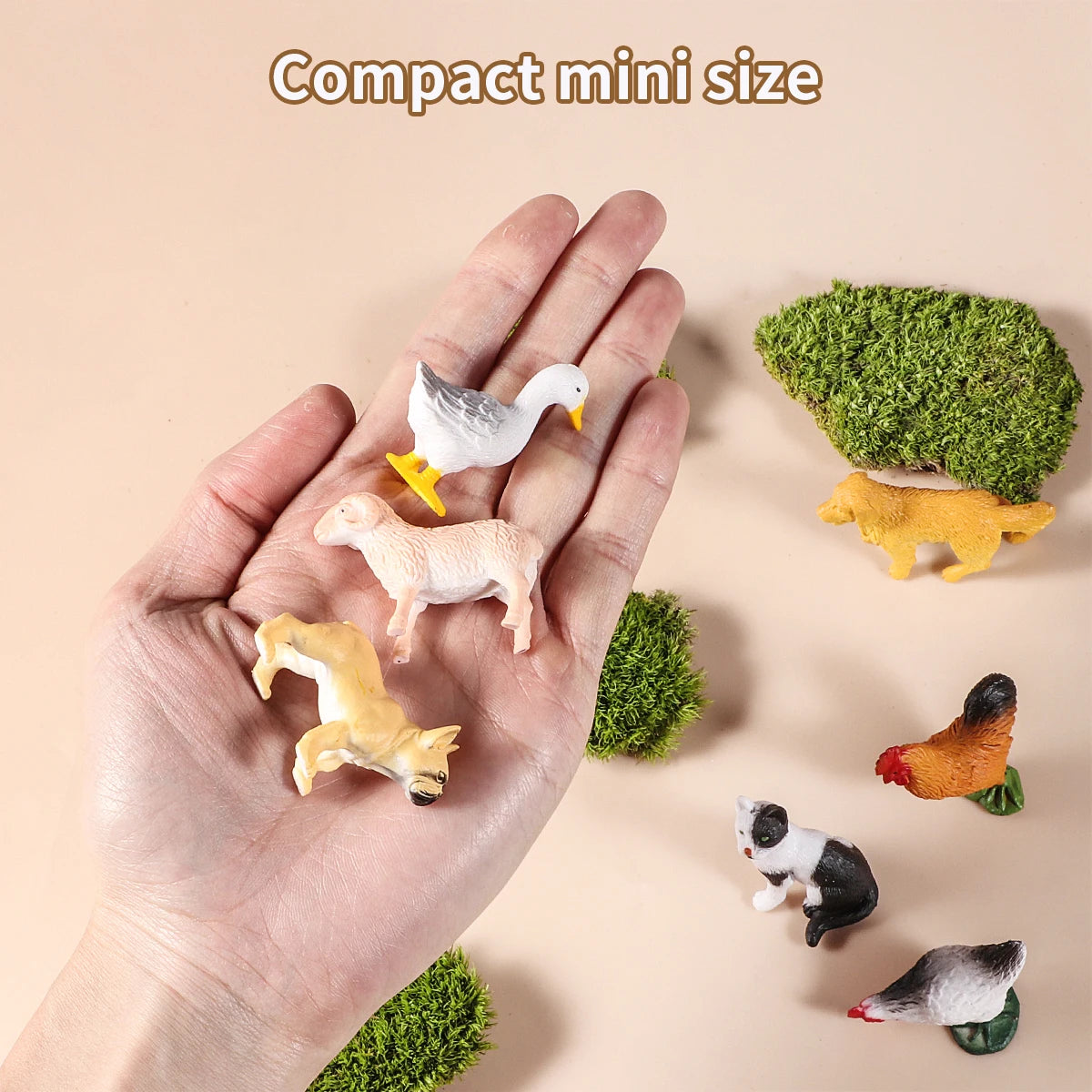 12 Piece Farm and Wild Animal Figure Playset