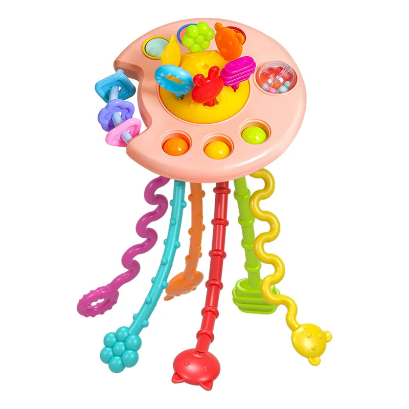 Silicone Pull String Sensory Activity Toy for Babies