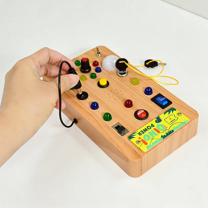 LED Switch Busy Board for Kids Ages 3 Plus