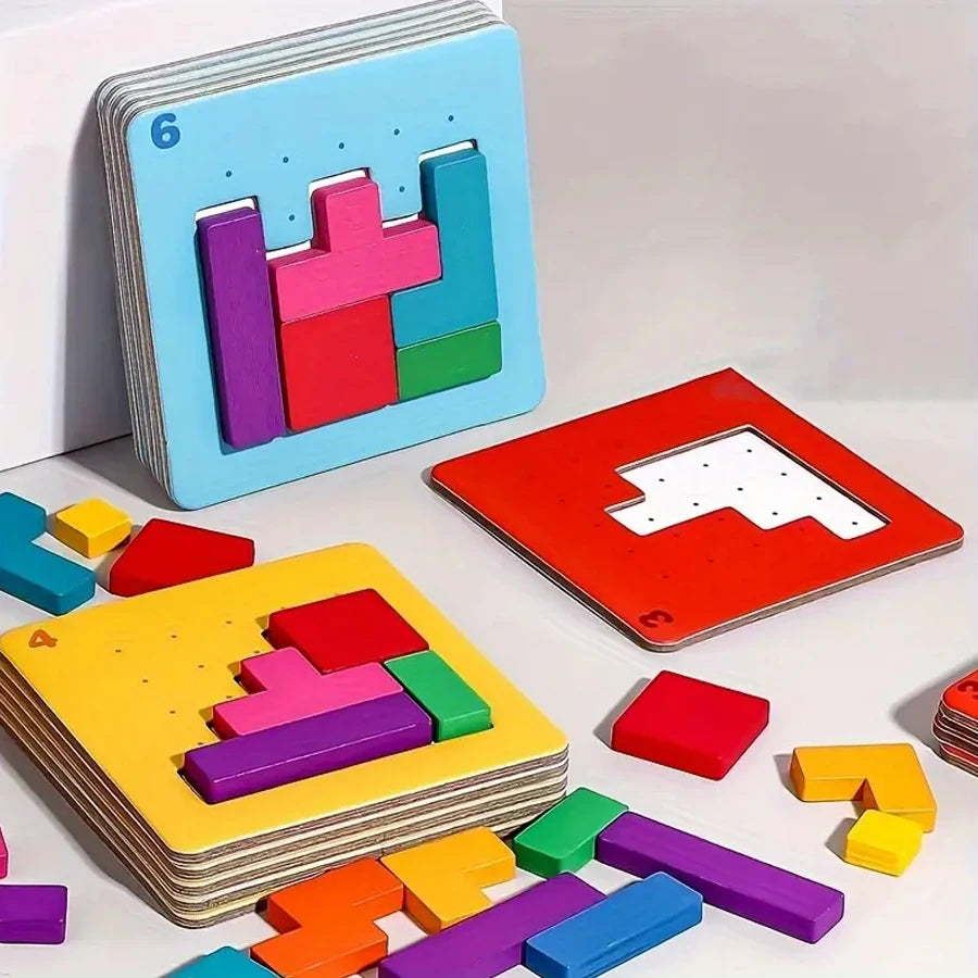 Wooden Block Pattern Puzzle Game for Kids