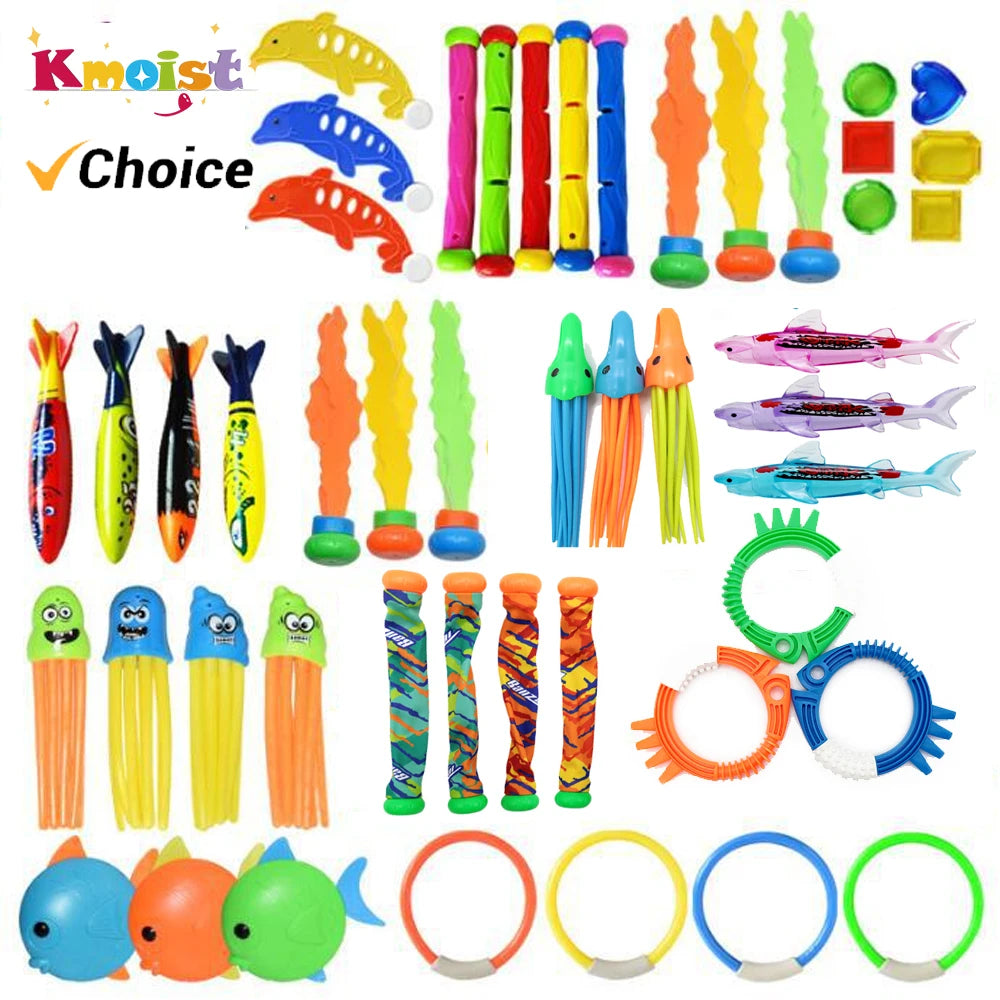 Colorful Pool Diving Toy Set for Kids