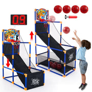 Adjustable Basketball Hoop Set for Kids Ages 3 to 12
