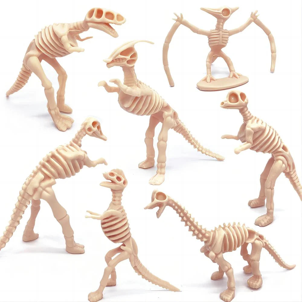 12 Piece Dinosaur Skeleton Figure Set
