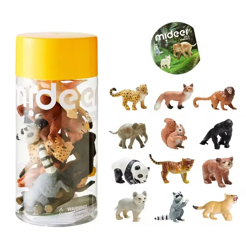 12 Piece Wild Animal Figure Set for Kids
