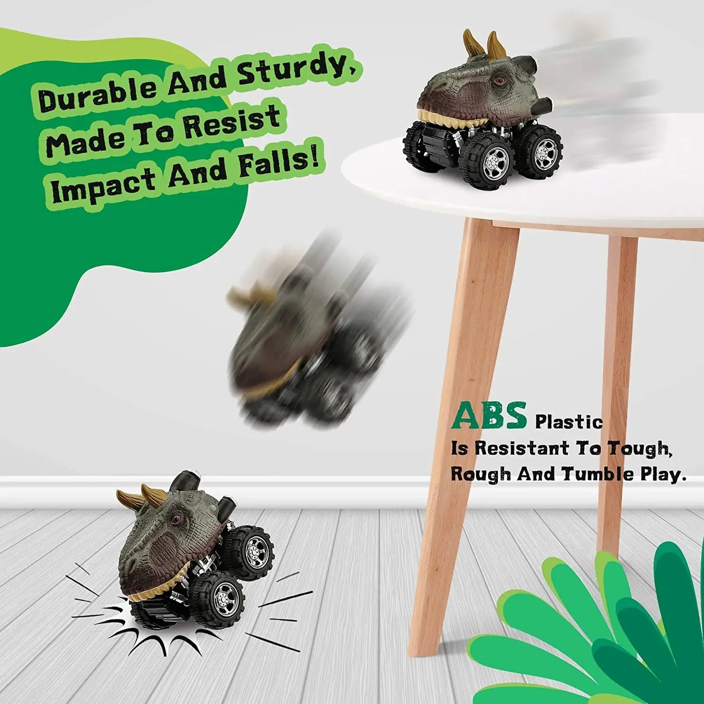 Dinosaur Pull Back Car Toy Set for Kids