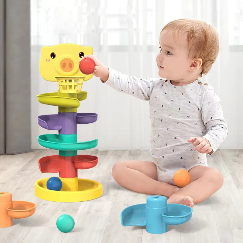 Rolling Ball Drop Tower Activity Toy