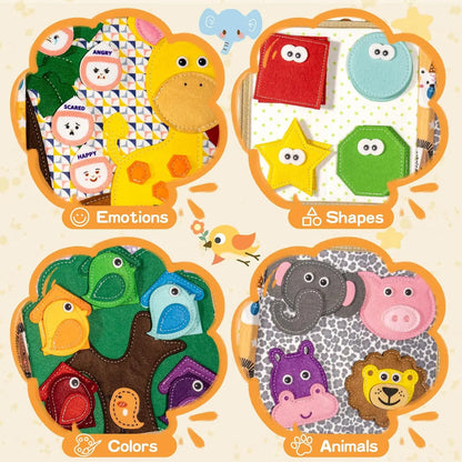 Toddler Busy Book with Animals and Life Skills