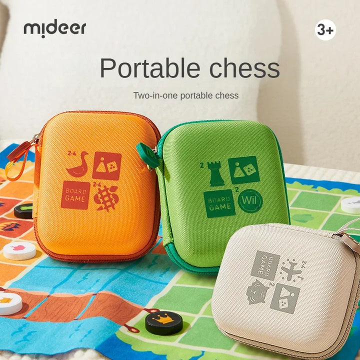Portable 2-in-1 Animal Board Game Set for Kids