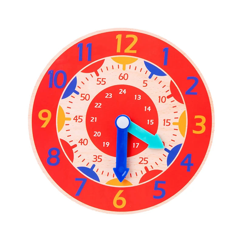Wooden Time Learning Clock for Kids