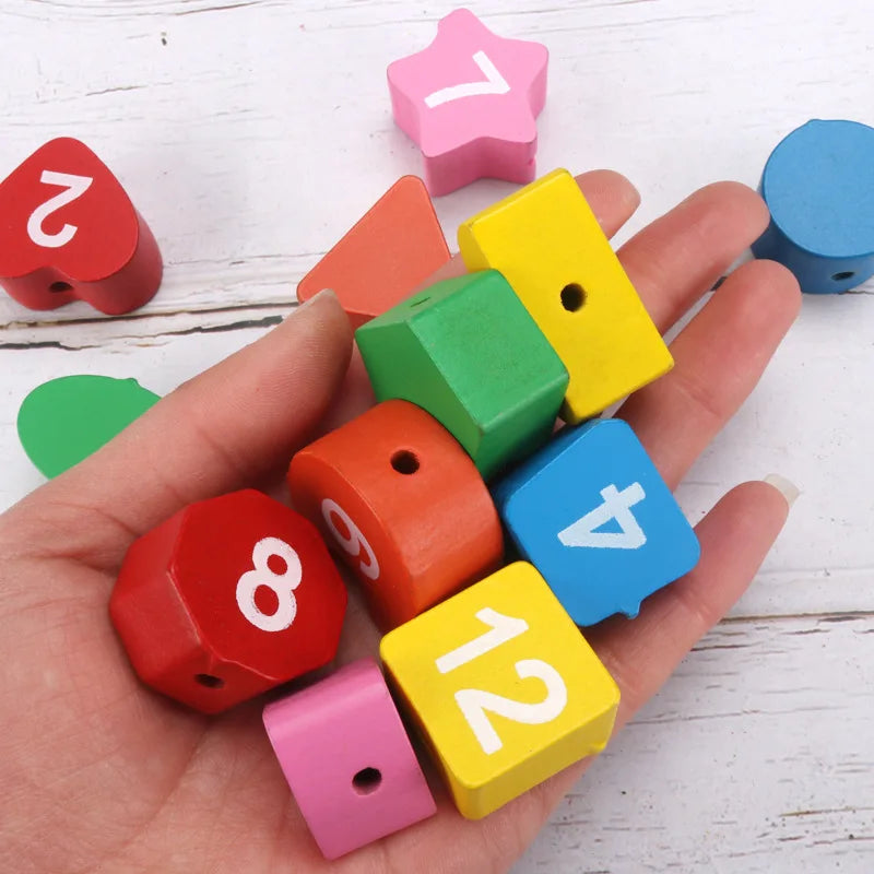 Wooden Number and Time Learning Clock Puzzle for Kids