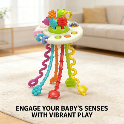 Silicone Pull String Sensory Activity Toy for Babies