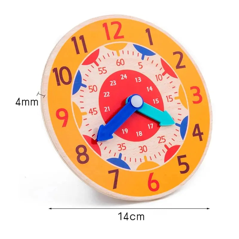 Wooden Time Learning Clock for Kids